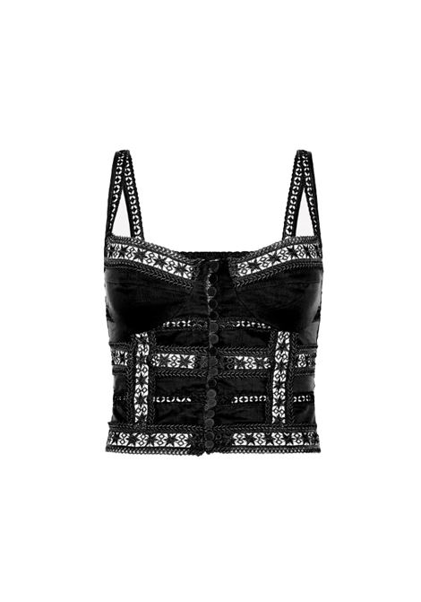 Top breth in nero Charo Ruiz Ibiza 1989 - donna CHARO RUIZ IBIZA 1989 | 251101BLK